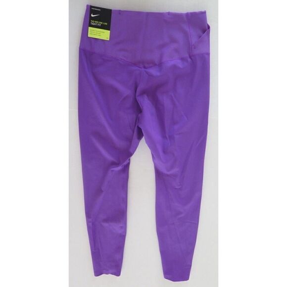 Nike DA0833 528 Women's Sz XS Purple One Luxe Tight Fit Mid-Rise Leggings $95+ - Picture 2 of 10
